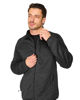 Immagine di ON SPIRIT - Pile nero con zip frontale in tessuto knit polar da uomo - AU01951 CARLO