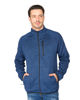 Immagine di ON SPIRIT - Pile blu con zip frontale in tessuto knit polar da uomo - AU01951 CARLO