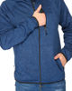 Immagine di ON SPIRIT - Pile blu con zip frontale in tessuto knit polar da uomo - AU01951 CARLO