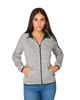 Immagine di ON SPIRIT - Pile da donna grigio con zip frontale in tessuto knit - AD01537 CLEOFE