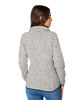 Immagine di ON SPIRIT - Pile da donna grigio con zip frontale in tessuto knit - AD01537 CLEOFE