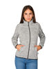 Immagine di ON SPIRIT - Pile da donna grigio con zip frontale in tessuto knit - AD01537 CLEOFE