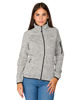 Immagine di ON SPIRIT - Pile da donna grigio con zip frontale in tessuto knit - AD01537 CLEOFE