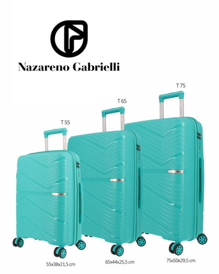 Immagine di NAZARENO GABRIELLI - TROLLEY TURCHESE IN ABS 4 RUOTE