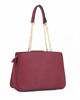 Immagine di LAURA BIAGIOTTI - Borsa due manici bordeaux con dettaglio metallico frontale