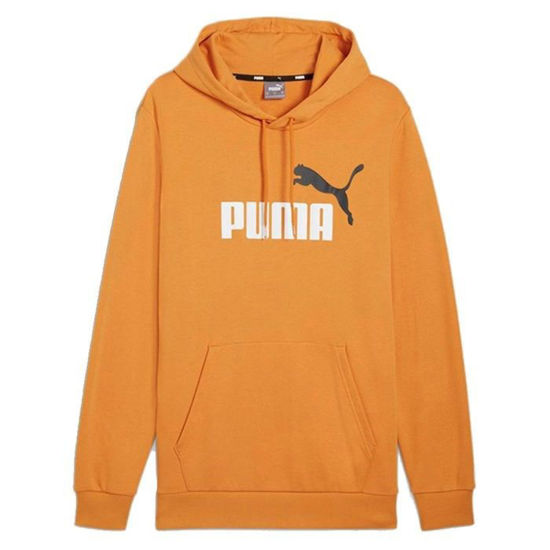 Immagine di PUMA - Felpa gialla da uomo con cappuccio e logo bianco - 586765-99