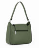 Immagine di NARDINI - Borsa a spalla verde con tasca posteriore e pattina con dettaglio lucchetto, tracolla removibile