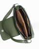 Immagine di NARDINI - Borsa a spalla verde con tasca posteriore e pattina con dettaglio lucchetto, tracolla removibile