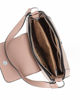 Immagine di NARDINI - Borsa a spalla taupe con tasca posteriore e pattina con dettaglio lucchetto, tracolla removibile