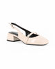 Immagine di MY JEWELS - Ballerina slingback beige in vernice con punta quadrata e cinturino frontale, tacco 3,5CM