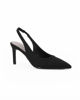 Immagine di MISS GLOBO - Décolleté slingback nera in lycra, tacco 7,5CM