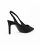 Immagine di MISS GLOBO - Décolleté slingback nera in lycra, tacco 7,5CM