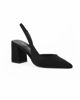 Immagine di MISS GLOBO - Décolleté slingback nera in lycra, tacco 7CM