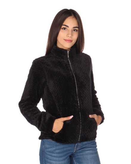 Immagine di ON SPIRIT - PILE NERO FULL ZIP DA DONNA