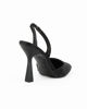 Immagine di MISS GLOBO - Décolleté slingback nera con strass e sottopiede in VERA PELLE memory foam, tacco 9,5CM