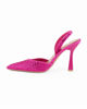 Immagine di MISS GLOBO - Décolleté slingback fuxia con strass e sottopiede in VERA PELLE memory foam, tacco 9,5CM