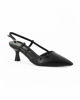 Immagine di MISS GLOBO - Décolleté slingback nera con sottopiede in VERA PELLE memory foam, tacco 5,5CM