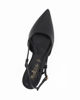 Immagine di MISS GLOBO - Décolleté slingback nera con sottopiede in VERA PELLE memory foam, tacco 5,5CM