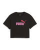 Immagine di PUMA - TSHIRT LOGO CROPPED JUNIOR NERA CON LOGO VIOLA - 845346-61