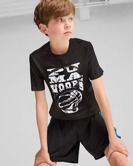 Immagine di PUMA - TSHIRT BASKETBALL BLUEPRINT TEE JUNIOR NERA E BIANCA - 679282-51