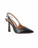 Immagine di RENATO BALESTRA - Décolleté slingback nera con sottopiede in VERA PELLE e nodo in strass, tacco 9CM