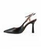 Immagine di RENATO BALESTRA - Décolleté slingback nera con sottopiede in VERA PELLE e nodo in strass, tacco 9CM