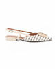 Immagine di RENATO BALESTRA - Ballerina slingback beige intrecciata con sottopiede in VERA PELLE