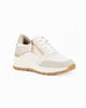 Immagine di MISS GLOBO - Sneakers beige con lacci e finta zip laterale