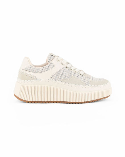 Immagine di MISS GLOBO - Sneakers beige con lacci e fondo rigato