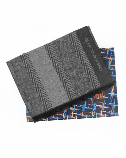 Immagine di ENRICO COVERI - Sciarpa grigia con scatola regalo