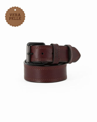 Cintura Pelle Pregiata Cintura Pelle Pitone Esperanto - 4 Cm Azzurro Made In Italy Con Fibbia Nichel Free Fibbia Anallergica Pelle Pregiata - Foto 9