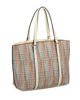 Immagine di RIFLE - Borsa shopping multicolor effetto intreccio con tre scomparti principali, tracolla removibile