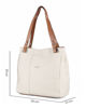 Immagine di DIVAS - Borsa shopping beige tre scomparti VERA PELLE - MADE IN ITALY