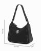 Immagine di CORTINA POLO STYLE - Borsa a spalla nera con dettaglio borchie, tracolla removibile