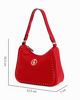 Immagine di CORTINA POLO STYLE - Borsa a spalla rossa con dettaglio borchie, tracolla removibile