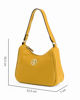 Immagine di CORTINA POLO STYLE - Borsa a spalla gialla con dettaglio borchie, tracolla removibile