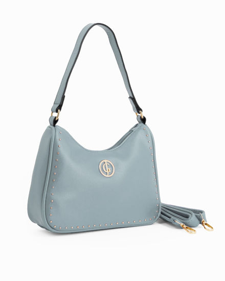 Immagine di CORTINA POLO STYLE - Borsa a spalla avio con dettaglio borchie, tracolla removibile