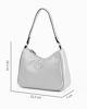 Immagine di CORTINA POLO STYLE - Borsa a spalla argento con dettaglio borchie, tracolla removibile