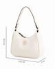 Immagine di CORTINA POLO STYLE - Borsa a spalla beige con dettaglio borchie, tracolla removibile