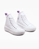 Immagine di CONVERSE -  Sneaker platform in tela bianca con dettagli lilla - CHUCK TAYLOR ALL STAR