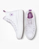 Immagine di CONVERSE -  Sneaker platform in tela bianca con dettagli lilla - CHUCK TAYLOR ALL STAR