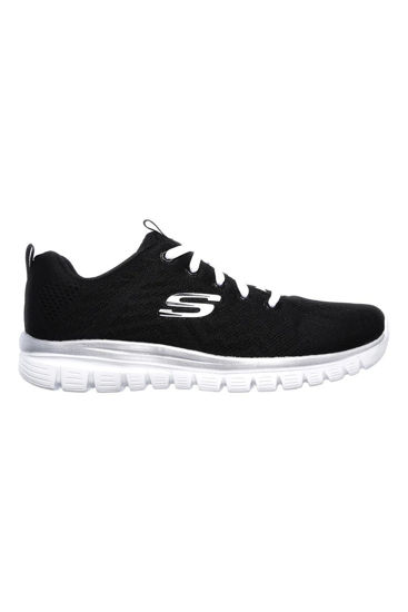 Immagine di SKECHERS GRACEFUL - GET CONNECTED - Sneakers nera con motivo a zigzag e soletta ammortizzata memory foam