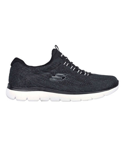 Immagine di SKECHERS SUMMITS - FUN FLARE - Sneakers nera con tomaia in mesh e lacci elasticizzati