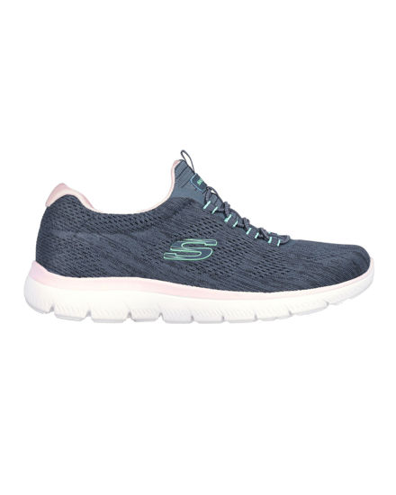 Immagine di SKECHERS SUMMITS - FUN FLARE - Sneakers blu con tomaia in mesh e lacci elasticizzati