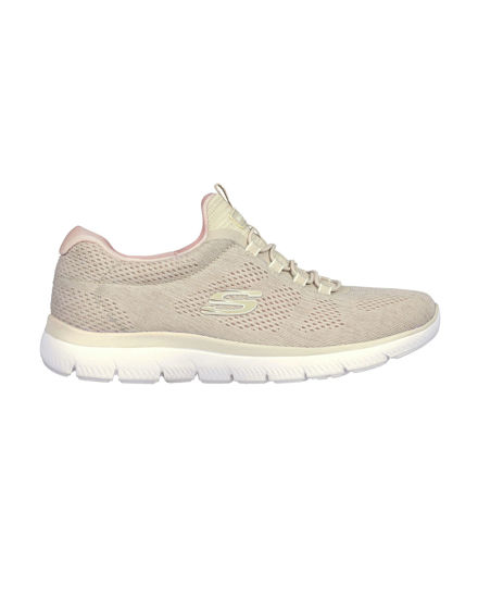 Immagine di SKECHERS SUMMITS - FUN FLARE - Sneakers taupe con tomaia in mesh e lacci elasticizzati