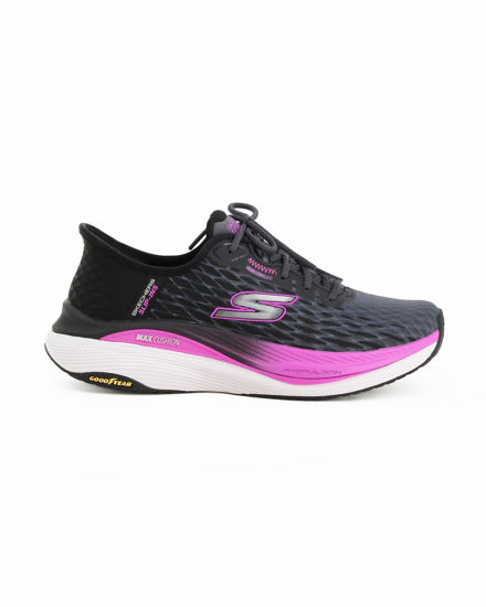 Immagine di SKECHERS - MAX CUSHIONING PROPULSION - VITALITY - Sneakers nera e rosa con soletta memory foam