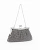 Immagine di DIVAS - Clutch nera rivestita di strass con chiusura a girello