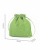 Immagine di DIVAS - Minibag a sacchetto verde rivestita di strass con coulisse