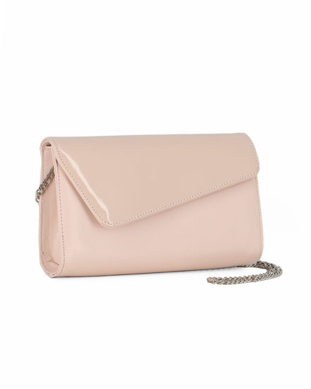 Immagine di ANNES NICOLE - Pochette nude con patta in vernice, MADE IN ITALY