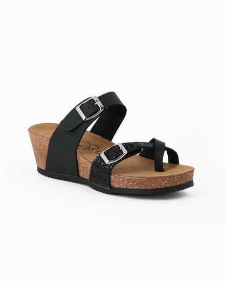 Immagine di SANA COMFORT - Ciabatta nera con sottopiede in VERA PELLE e suola antiscivolo, MADE IN ITALY